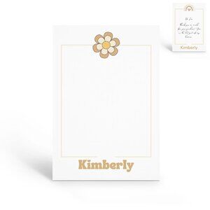 Groovy Flower Thank You Note Cards with Your Name
